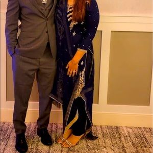Heavy blue formal wore once